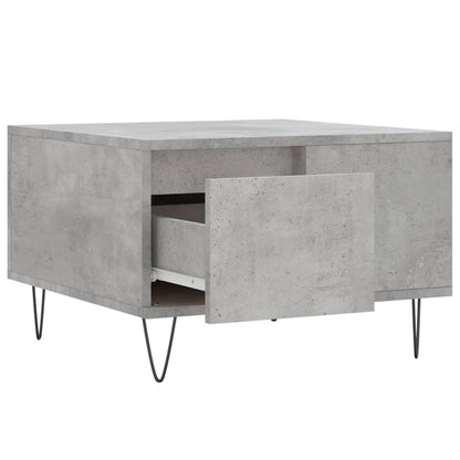 Salontafel 55X55X36,5 Cm Bewerkt Hout Betongrijs