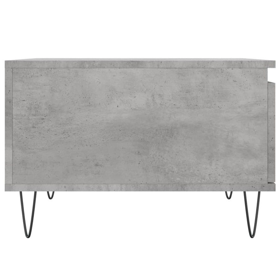 Salontafel 55X55X36,5 Cm Bewerkt Hout Betongrijs