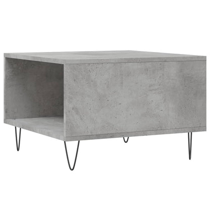 Salontafel 55X55X36,5 Cm Bewerkt Hout Betongrijs