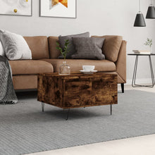 Salontafel 55X55X36,5 Cm Bewerkt Hout Kleurig Gerookt eiken
