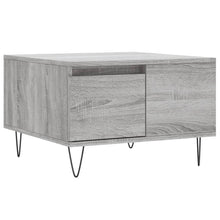 Salontafel 55X55X36,5 Cm Bewerkt Hout Eikenkleurig Grijs sonoma