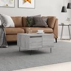 Coffee table 55x55x36.5 cm engineered wood grey Sonoma oak look