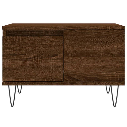 Salontafel 55X55X36,5 Cm Bewerkt Hout Bruin Eikenkleur Bruineiken