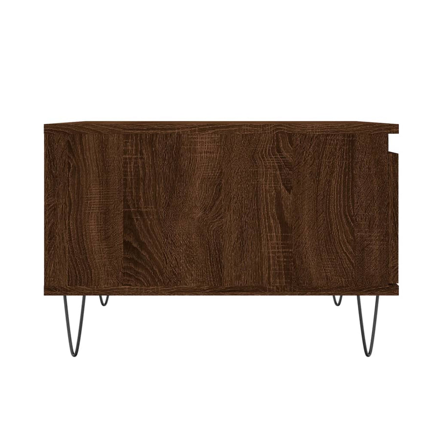 Salontafel 55X55X36,5 Cm Bewerkt Hout Bruin Eikenkleur Bruineiken