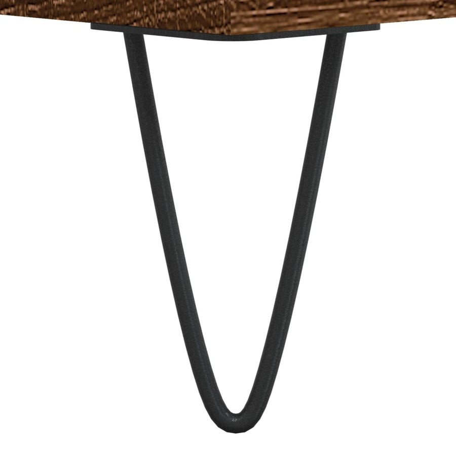 Salontafel 55X55X36,5 Cm Bewerkt Hout Bruin Eikenkleur Bruineiken
