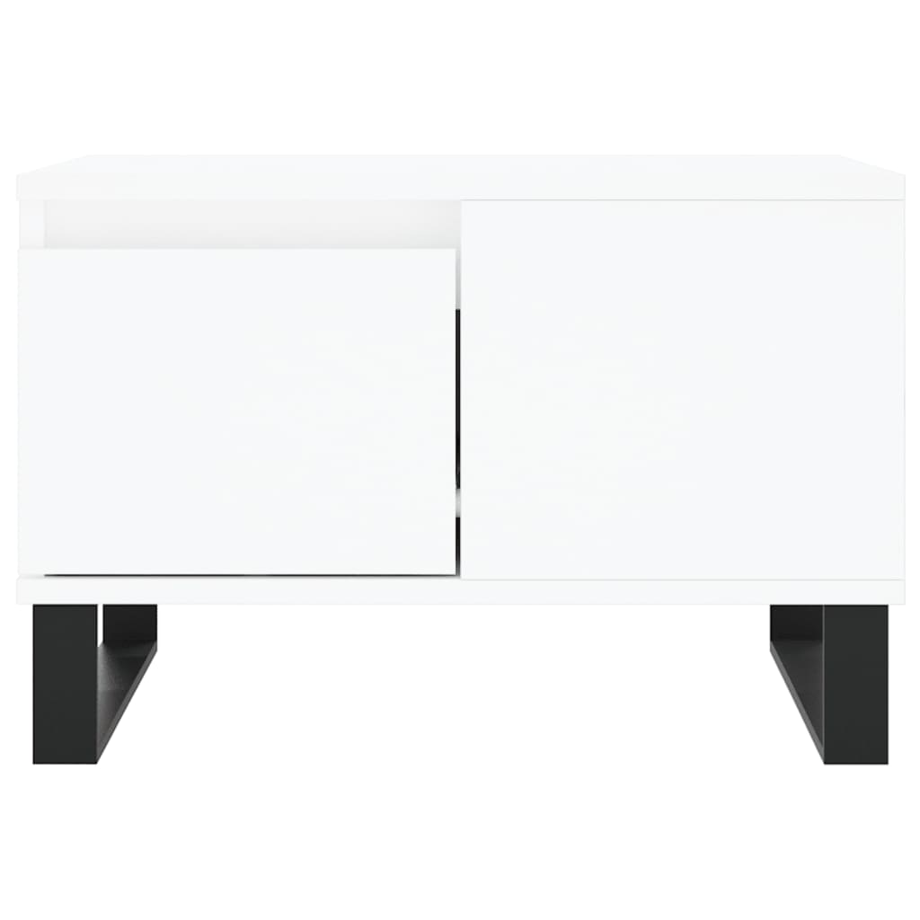 Salontafel 55X55X36,5 Cm Bewerkt Hout Wit