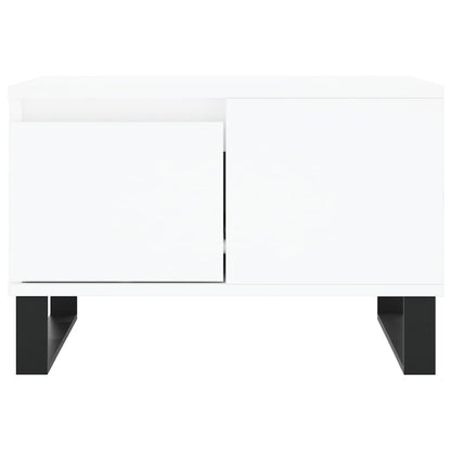 Salontafel 55X55X36,5 Cm Bewerkt Hout Wit