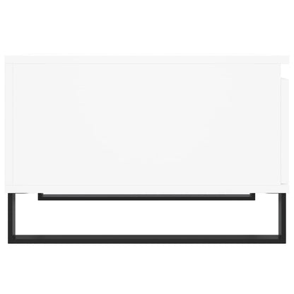 Salontafel 55X55X36,5 Cm Bewerkt Hout Wit