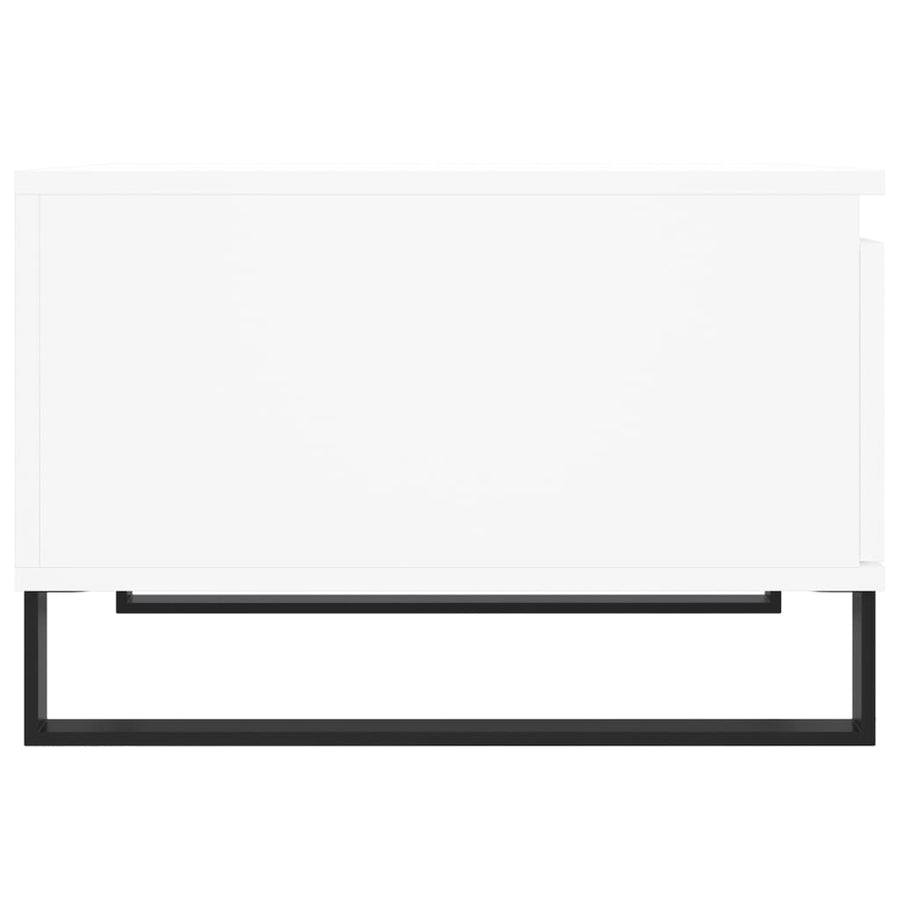 Salontafel 55X55X36,5 Cm Bewerkt Hout Wit