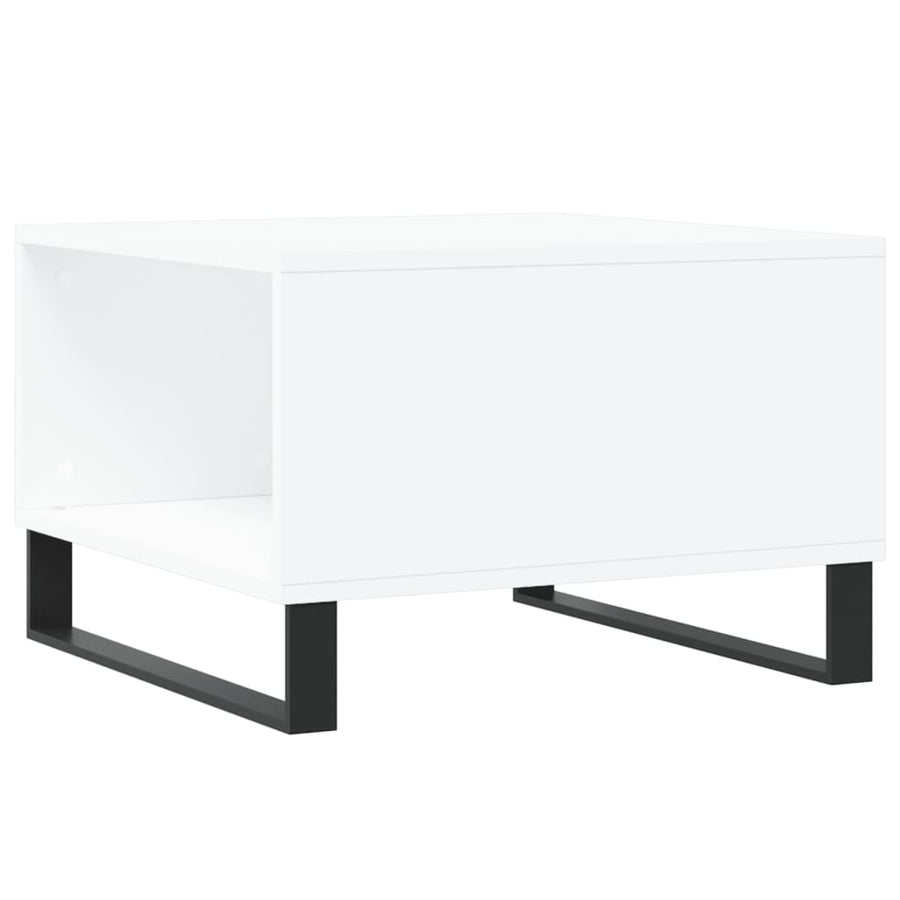 Salontafel 55X55X36,5 Cm Bewerkt Hout Wit