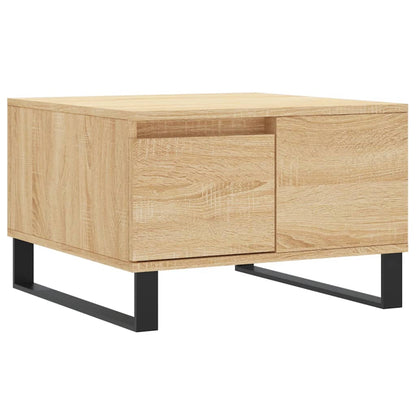 Salontafel 55X55X36,5 Cm Bewerkt Hout Kleurig Sonoma eiken