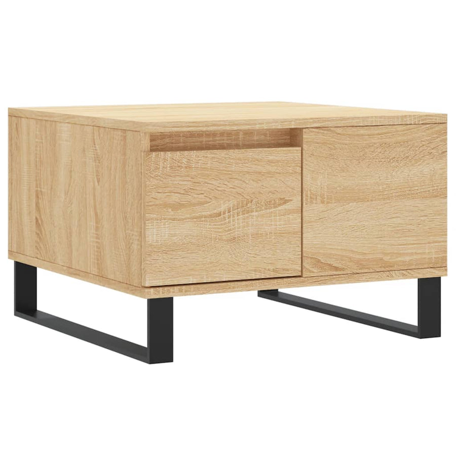 Salontafel 55X55X36,5 Cm Bewerkt Hout Kleurig Sonoma eiken