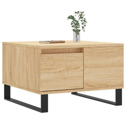 Salontafel 55X55X36,5 Cm Bewerkt Hout Kleurig Sonoma eiken
