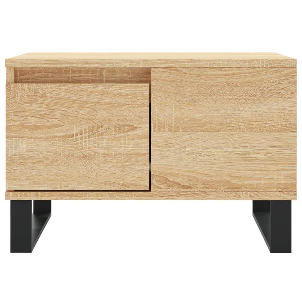 Salontafel 55X55X36,5 Cm Bewerkt Hout Kleurig Sonoma eiken