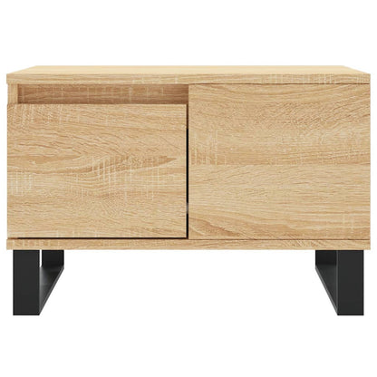 Salontafel 55X55X36,5 Cm Bewerkt Hout Kleurig Sonoma eiken