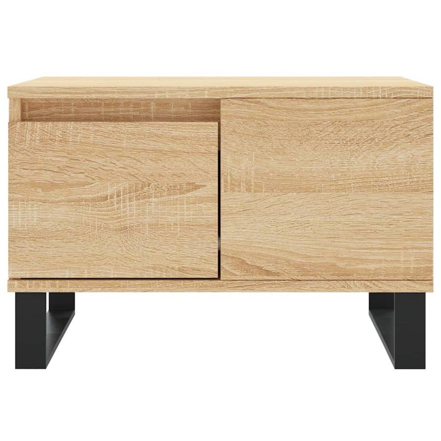Salontafel 55X55X36,5 Cm Bewerkt Hout Kleurig Sonoma eiken