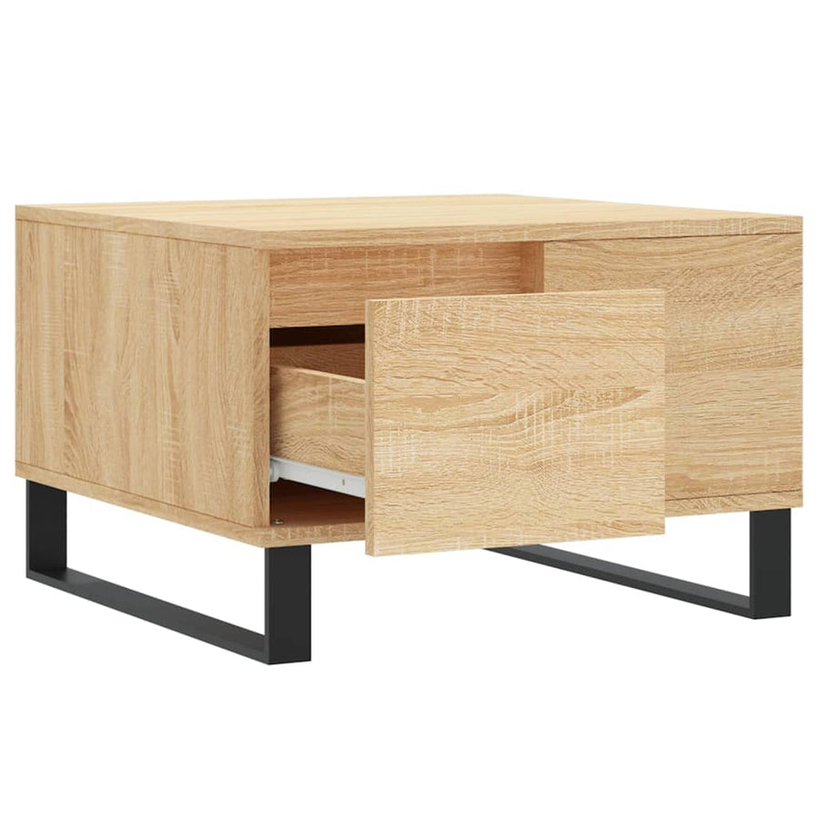 Salontafel 55X55X36,5 Cm Bewerkt Hout Kleurig Sonoma eiken
