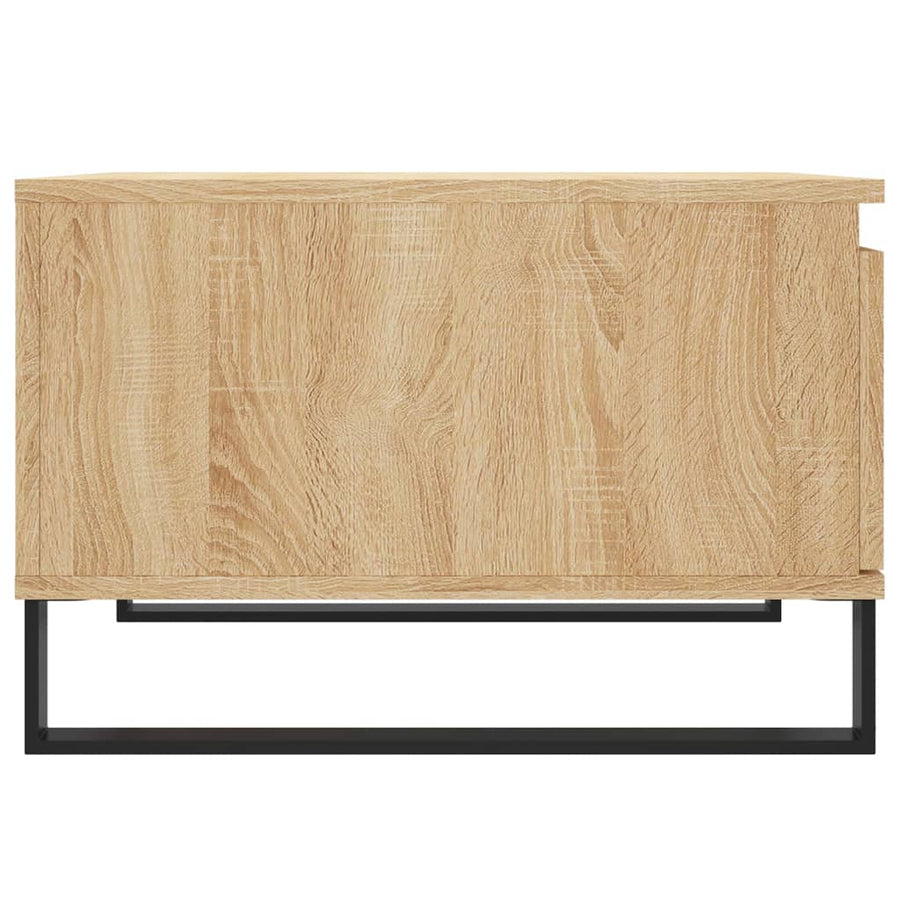 Salontafel 55X55X36,5 Cm Bewerkt Hout Kleurig Sonoma eiken