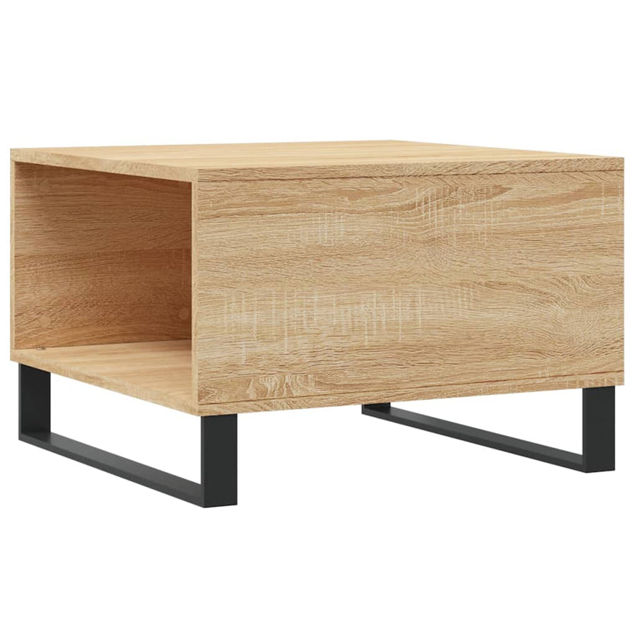 Salontafel 55X55X36,5 Cm Bewerkt Hout Kleurig Sonoma eiken