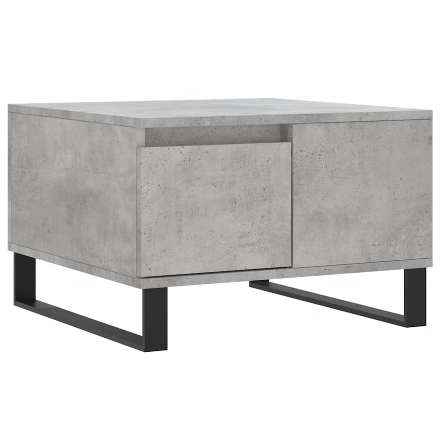 Salontafel 55X55X36,5 Cm Bewerkt Hout Betongrijs