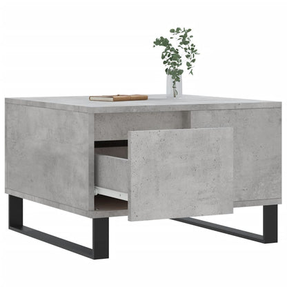 Salontafel 55X55X36,5 Cm Bewerkt Hout Betongrijs