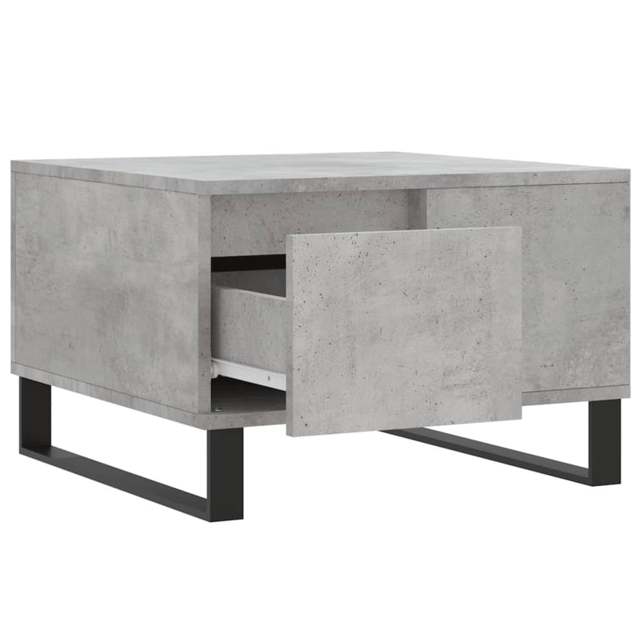 Salontafel 55X55X36,5 Cm Bewerkt Hout Betongrijs