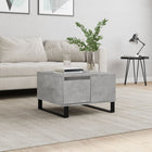 Coffee table 55x55x36.5 cm treated wood concrete grey