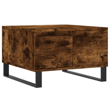 Salontafel 55X55X36,5 Cm Bewerkt Hout Gerookt Eikenkleurig