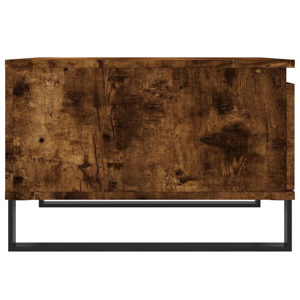 Salontafel 55X55X36,5 Cm Bewerkt Hout Gerookt Eikenkleurig