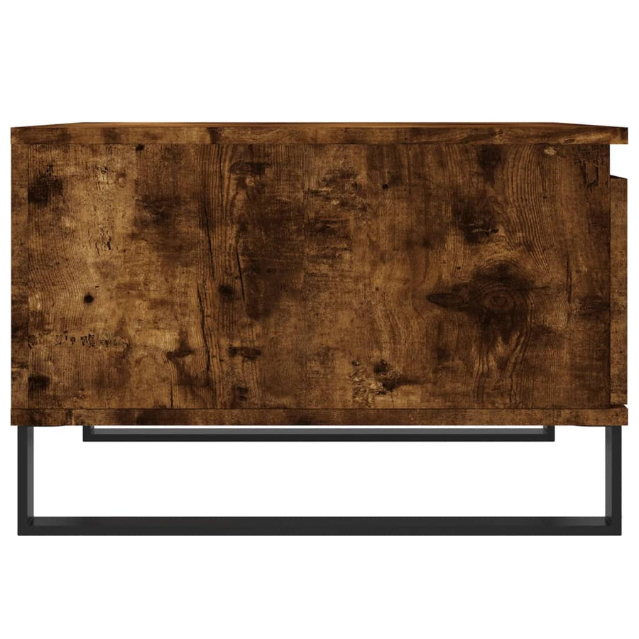 Salontafel 55X55X36,5 Cm Bewerkt Hout Gerookt Eikenkleurig