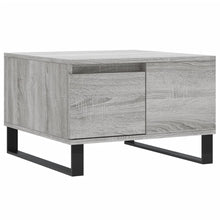 Salontafel 55X55X36,5 Cm Bewerkt Hout Eikenkleurig Grijs sonoma