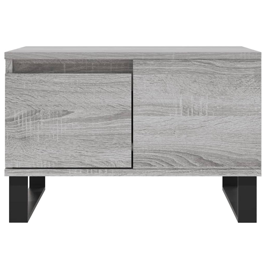 Salontafel 55X55X36,5 Cm Bewerkt Hout Eikenkleurig Grijs sonoma