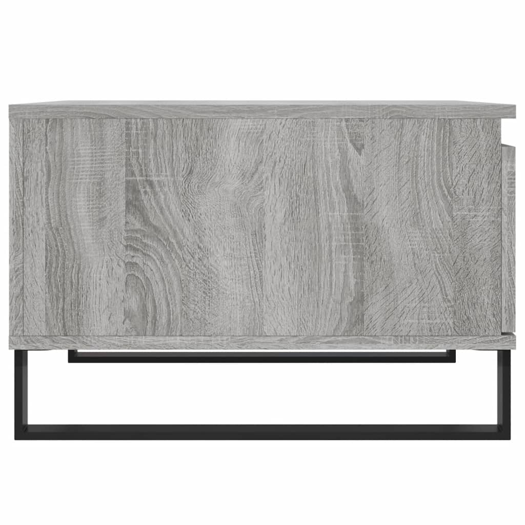 Salontafel 55X55X36,5 Cm Bewerkt Hout Eikenkleurig Grijs sonoma