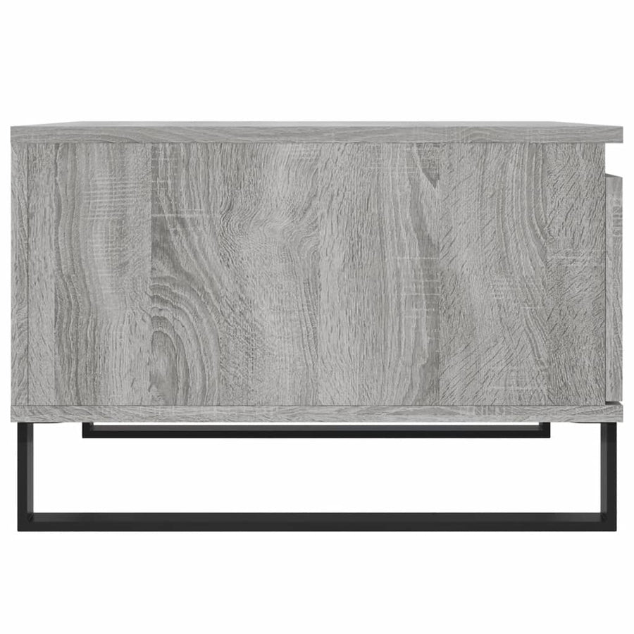 Salontafel 55X55X36,5 Cm Bewerkt Hout Eikenkleurig Grijs sonoma