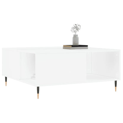 Salontafel 80X80X36,5 Cm Bewerkt Hout Wit