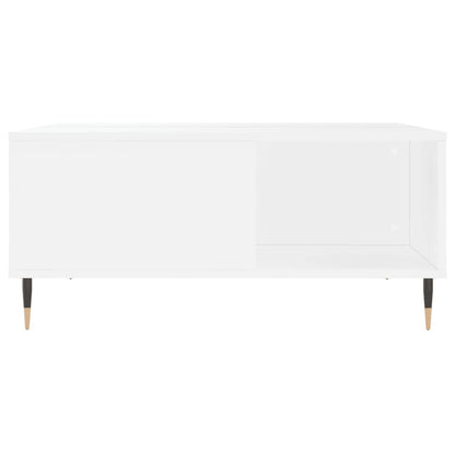 Salontafel 80X80X36,5 Cm Bewerkt Hout Wit