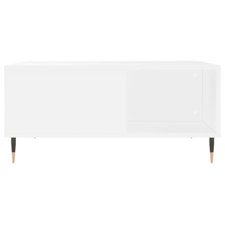 Salontafel 80X80X36,5 Cm Bewerkt Hout Wit