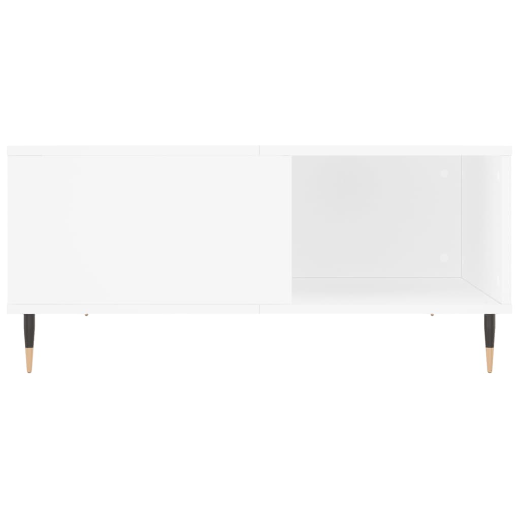 Salontafel 80X80X36,5 Cm Bewerkt Hout Wit