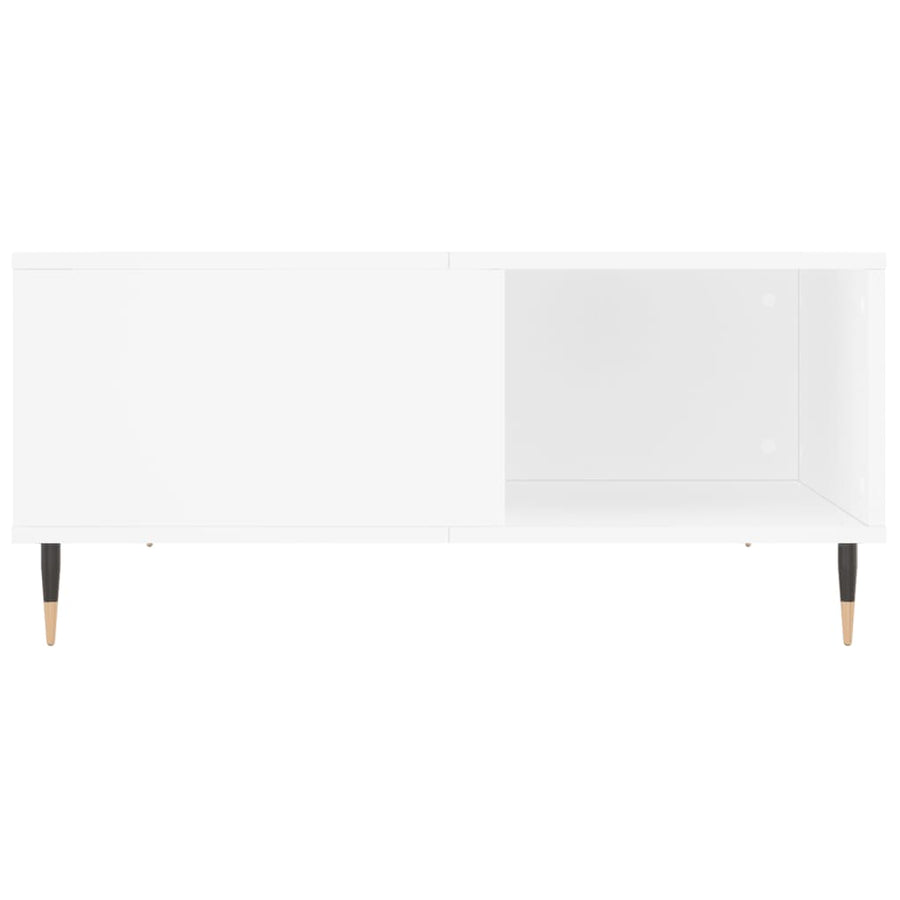 Salontafel 80X80X36,5 Cm Bewerkt Hout Wit