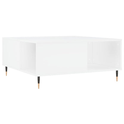 Salontafel 80X80X36,5 Cm Bewerkt Hout Wit