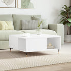 Coffee table 80x80x36.5 cm treated wood white