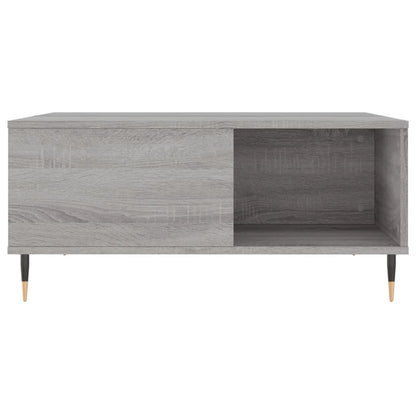 Salontafel 80X80X36,5 Cm Bewerkt Hout Eikenkleurig Grijs sonoma