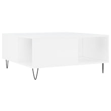 Salontafel 80X80X36,5 Cm Bewerkt Hout Wit
