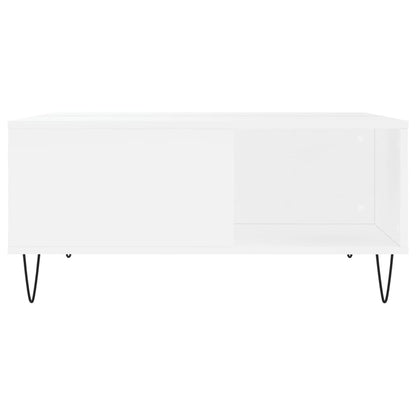 Salontafel 80X80X36,5 Cm Bewerkt Hout Wit
