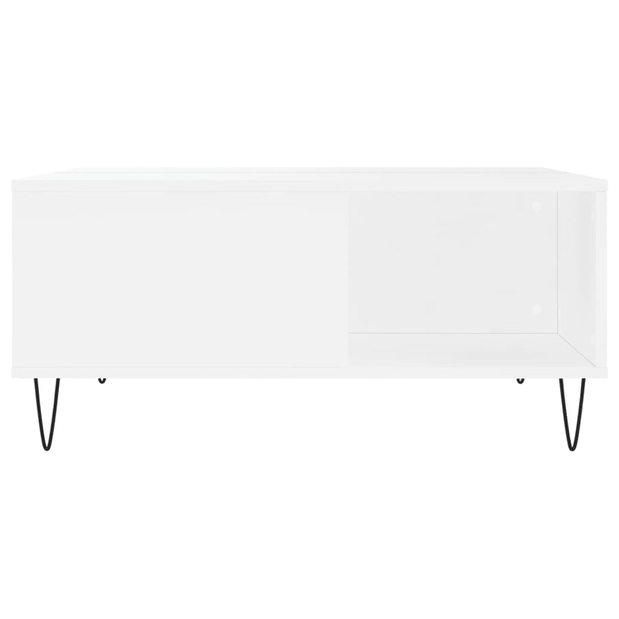Salontafel 80X80X36,5 Cm Bewerkt Hout Wit