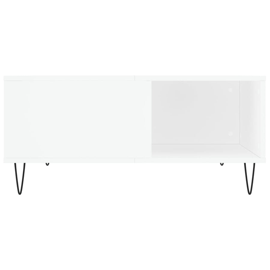 Salontafel 80X80X36,5 Cm Bewerkt Hout Wit