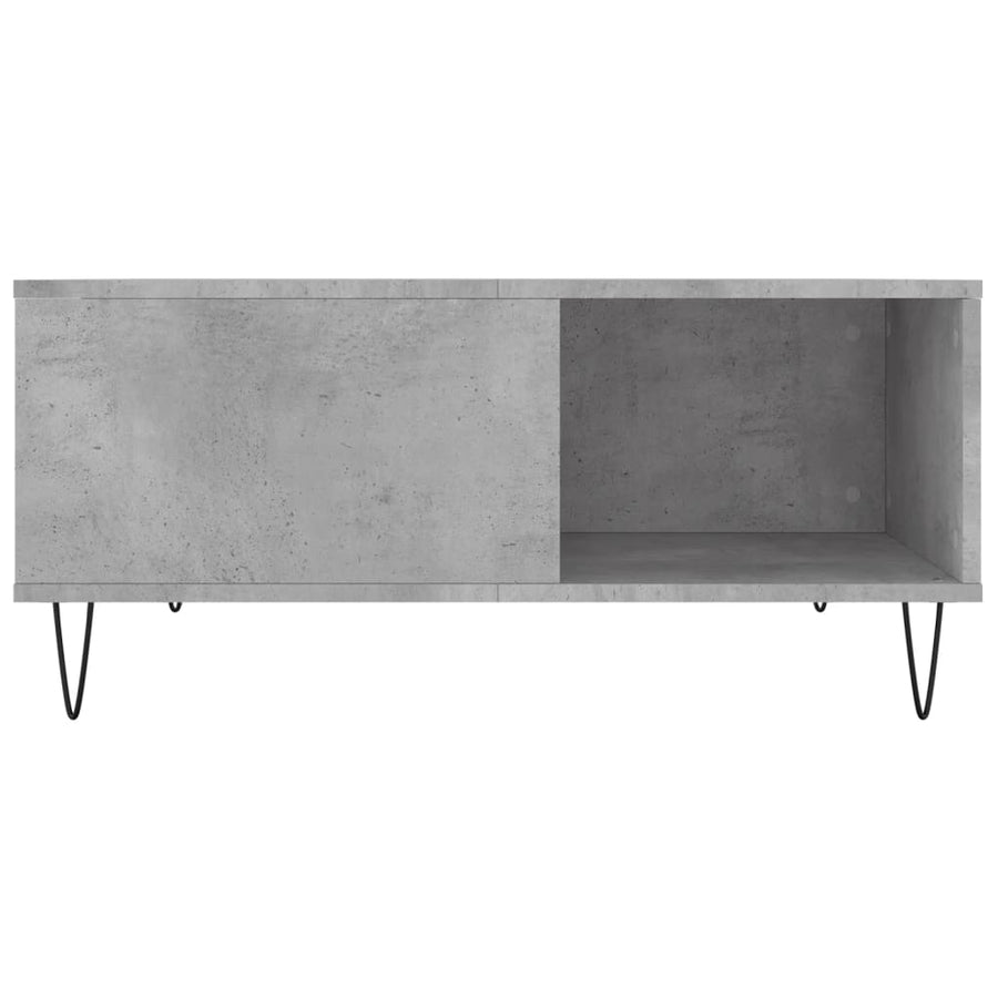 Salontafel 80X80X36,5 Cm Bewerkt Hout Betongrijs