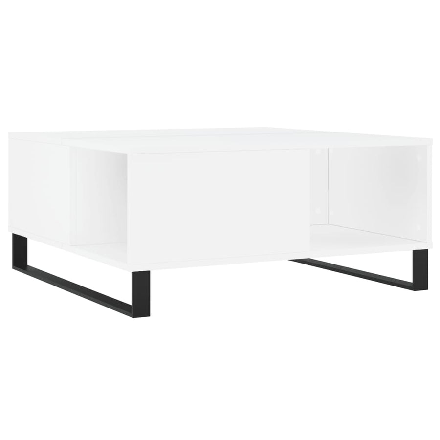 Salontafel 80x80x36,5 cm bewerkt hout wit