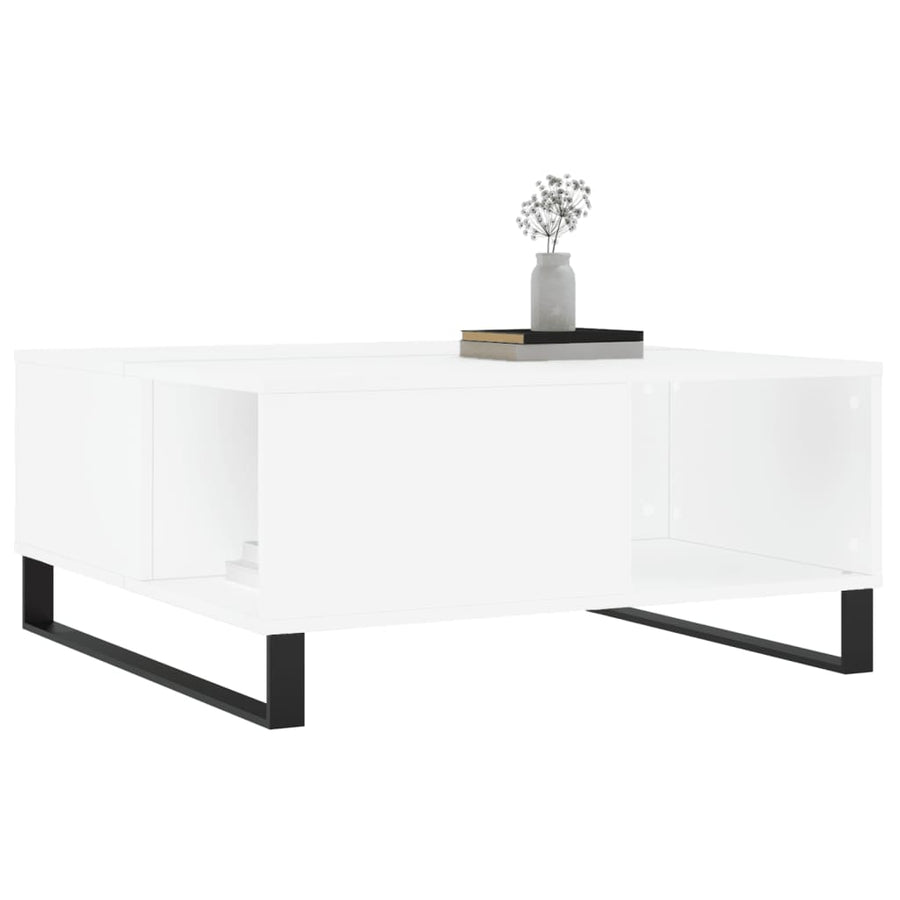 Salontafel 80x80x36,5 cm bewerkt hout wit