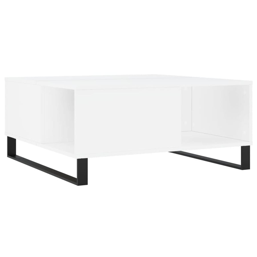 Salontafel 80x80x36,5 cm bewerkt hout wit
